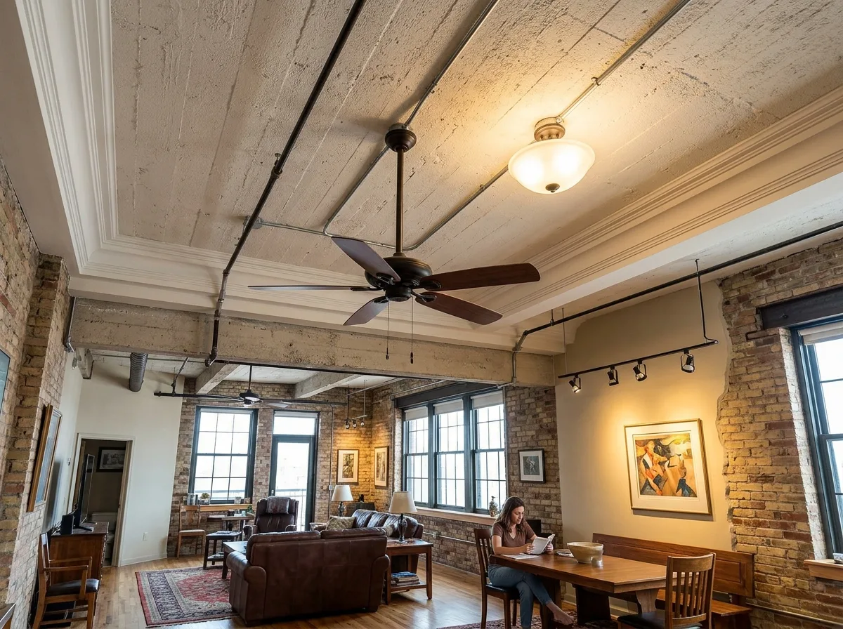 Ceiling: Molding, Ceiling Fans, and Tracks