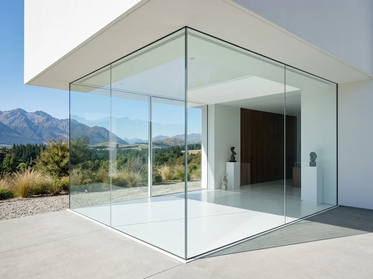 Ultra-clear glass: frameless glass