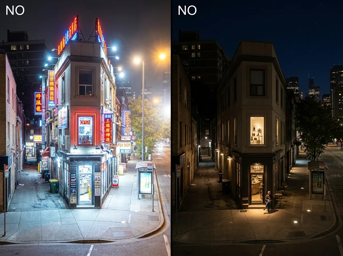 The subtraction of light: turn off half the lights first