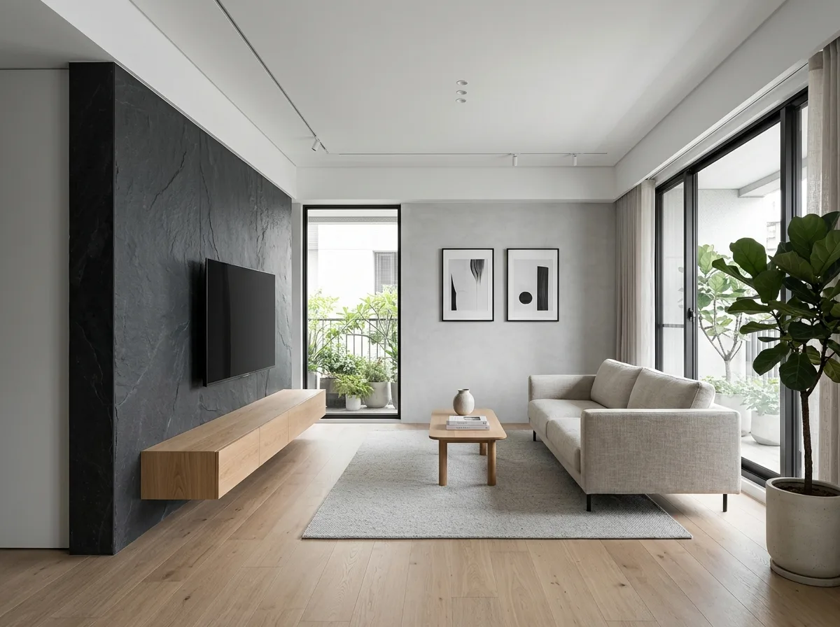 A Single Dark Accent: Giving Weight to Light Spaces