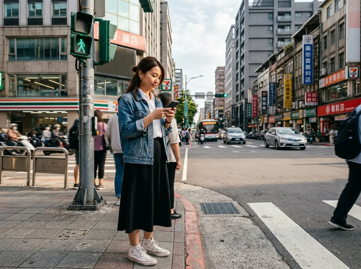 都市街角手机抓拍