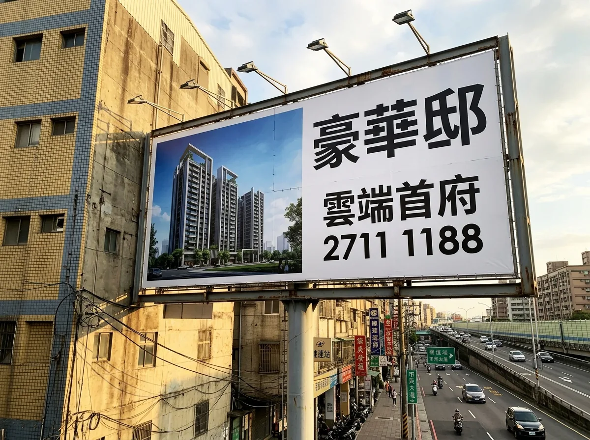 屋外大型看板：遠距離での可読性
