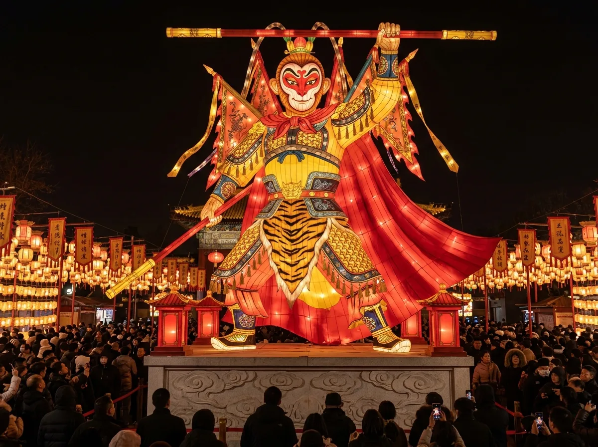 猴年主灯・传统风格：孙悟空与金箍棒