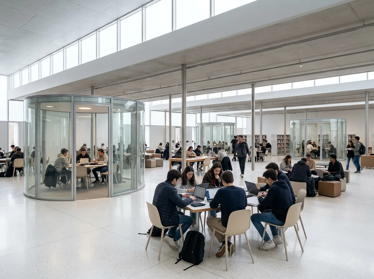 University Learning Commons: Transparent Classrooms and Diffuse Daylight