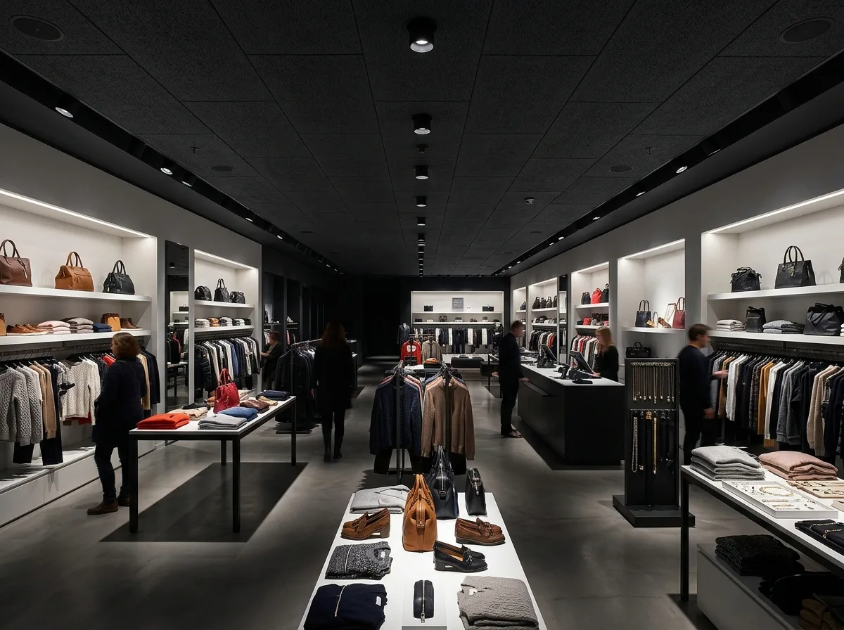 Lighting Adjustment: Tripling product illumination, dimming walkways