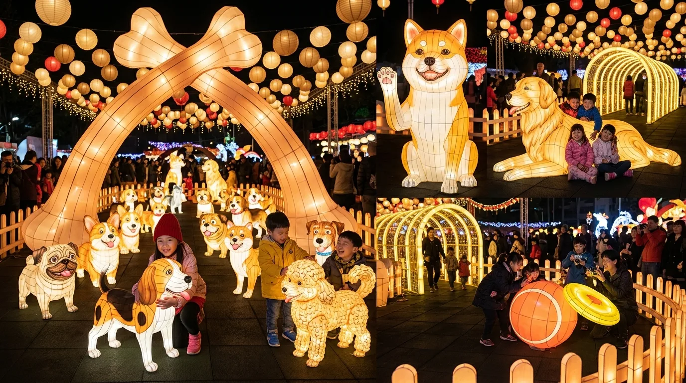 Year of the Dog Lantern Zone・Cartoon Style: Dog Park & Bone Archway