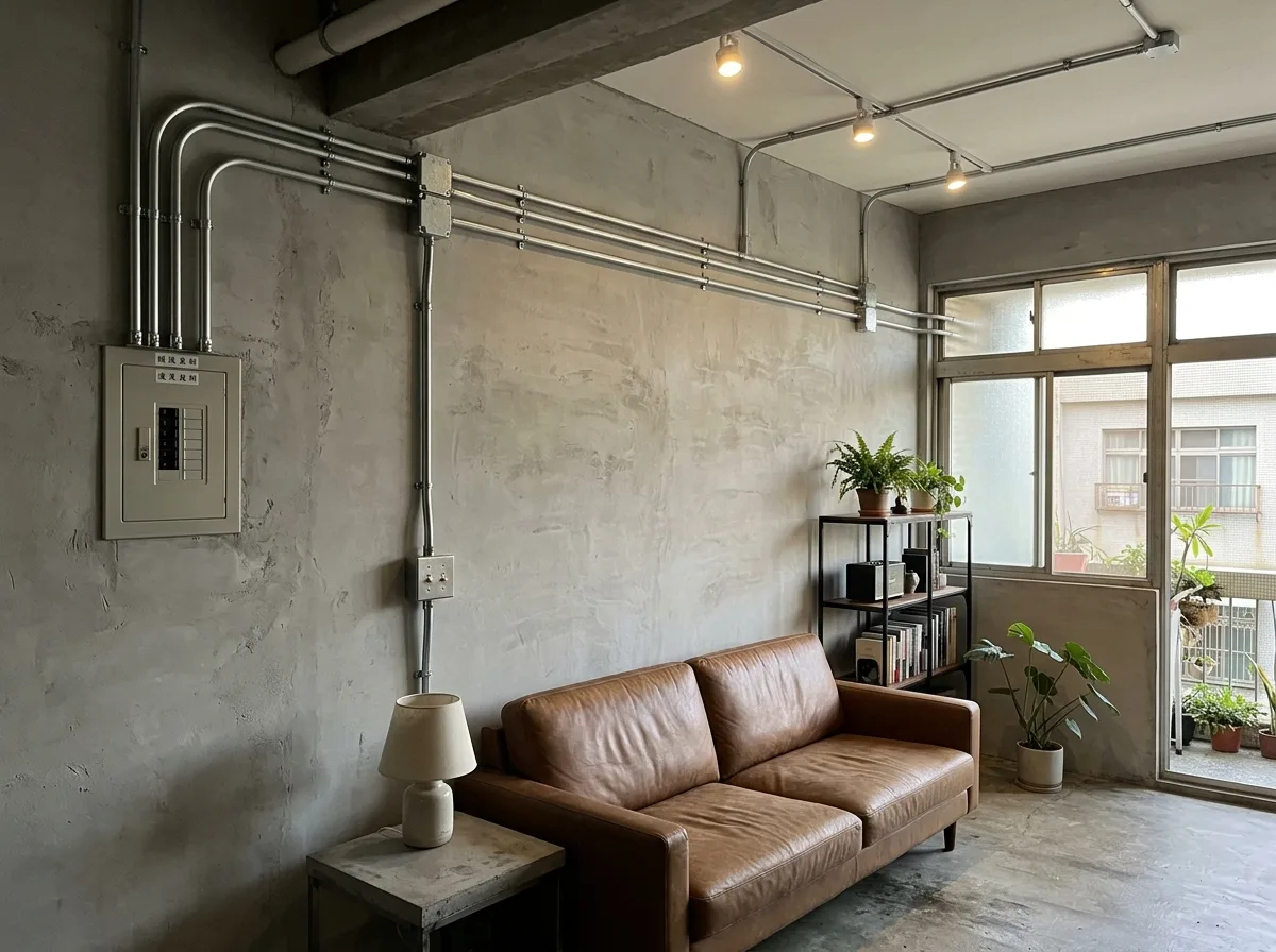 Old House Pipe Renovation: Exposed Conduits as Design Language