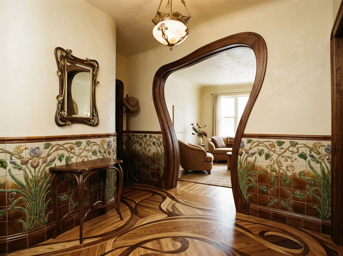 Art Nouveau Foyer: An Organic Opening