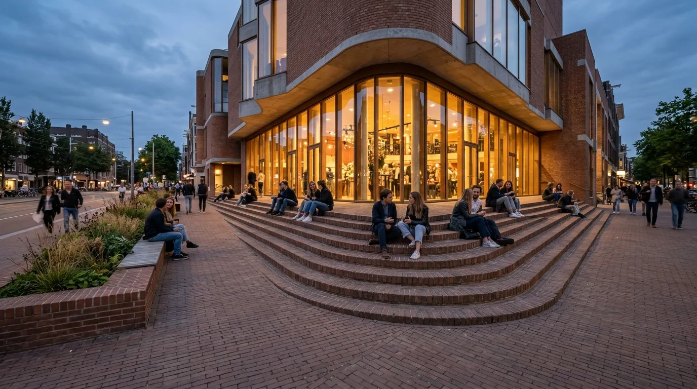 Public Staircase Outside the Theater: A Seating Urban Platform