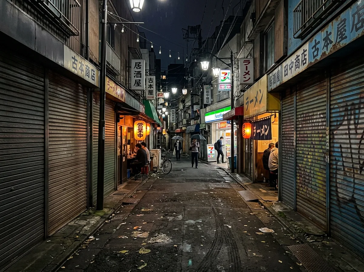 After Closing Time: The Roll-Up Door Side