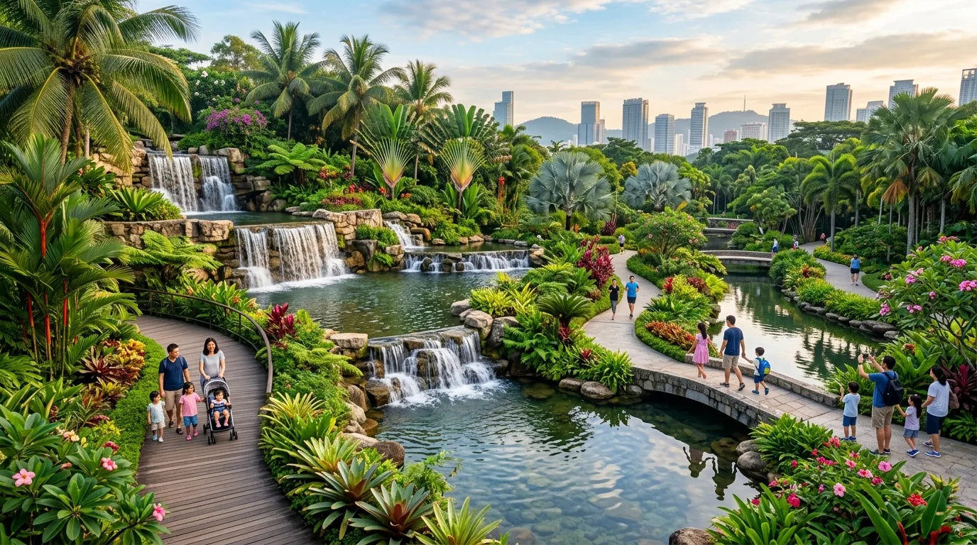 Dynamic Water Features in a Tropical Urban Park