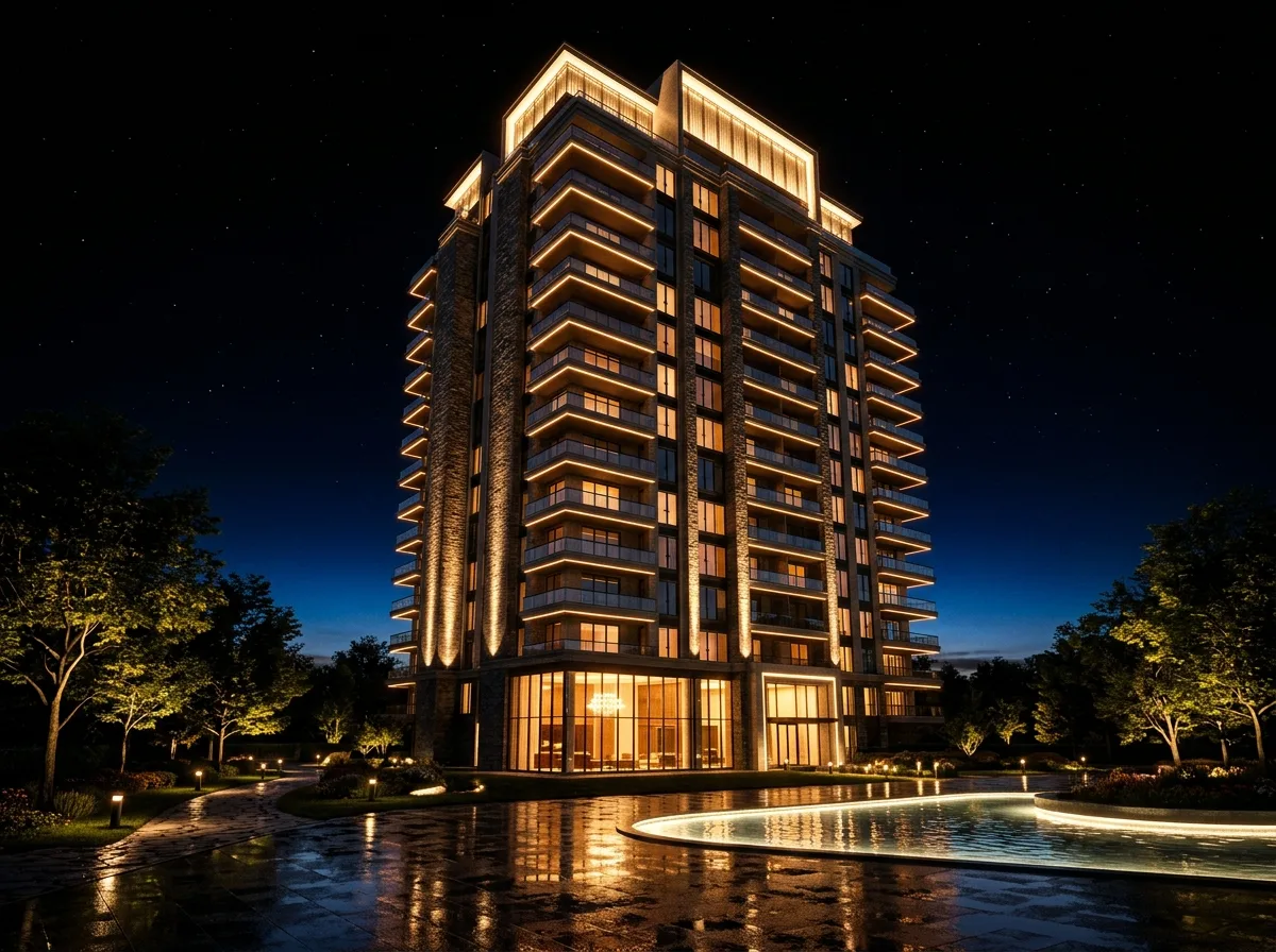 Night View Lighting Plan: Architectural Lighting as the Protagonist of Advertising