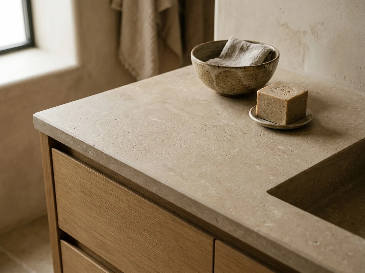 Honed stone: stone left unpolished