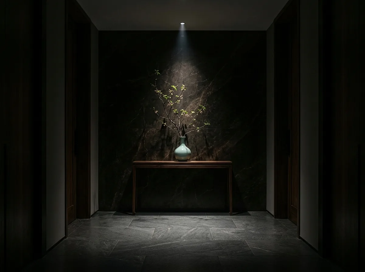 Focal Point of the Entrance: One Object and One Light
