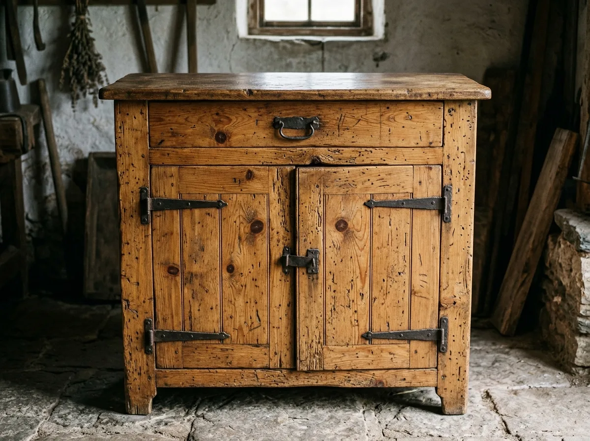 Old pine and fruitwood: traces of soft wood