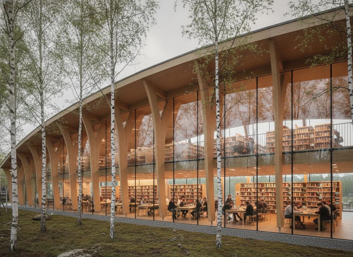 木造公共図書館 · 朝日