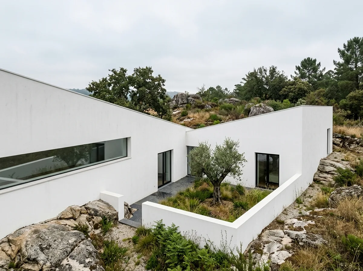 White Volume Residence Retreat: A Dialogue with Nature
