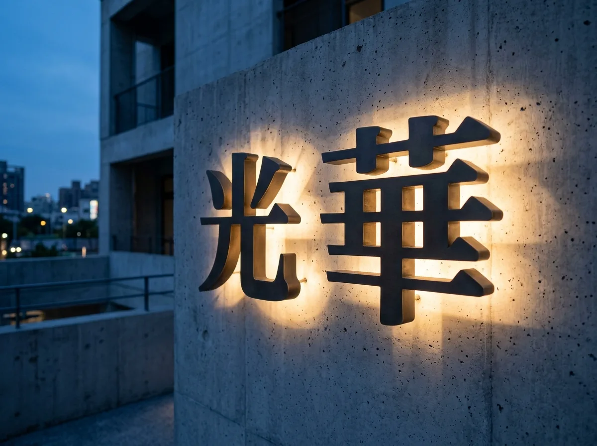 バックライトハロー文字：文字面ではなく輪郭を照らす