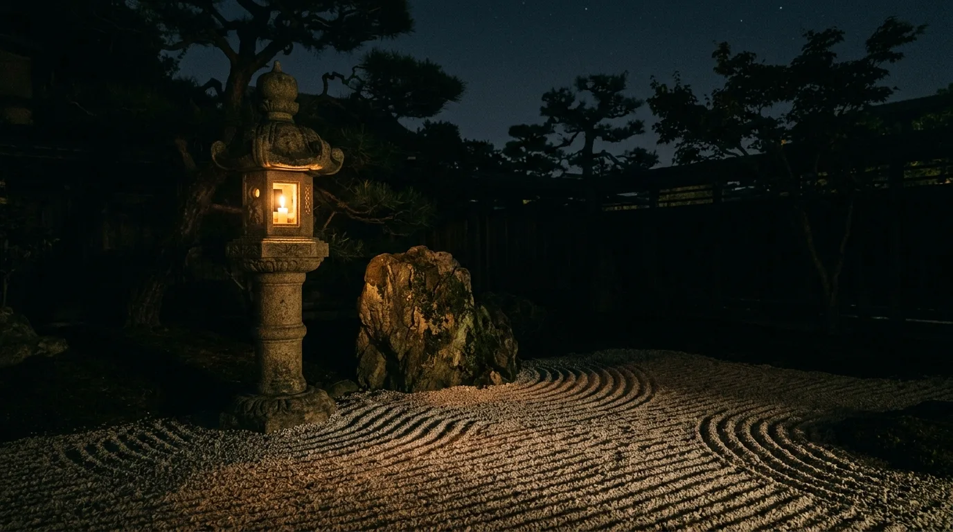 A Single Light in the Garden: Restraint in a Dry Landscape