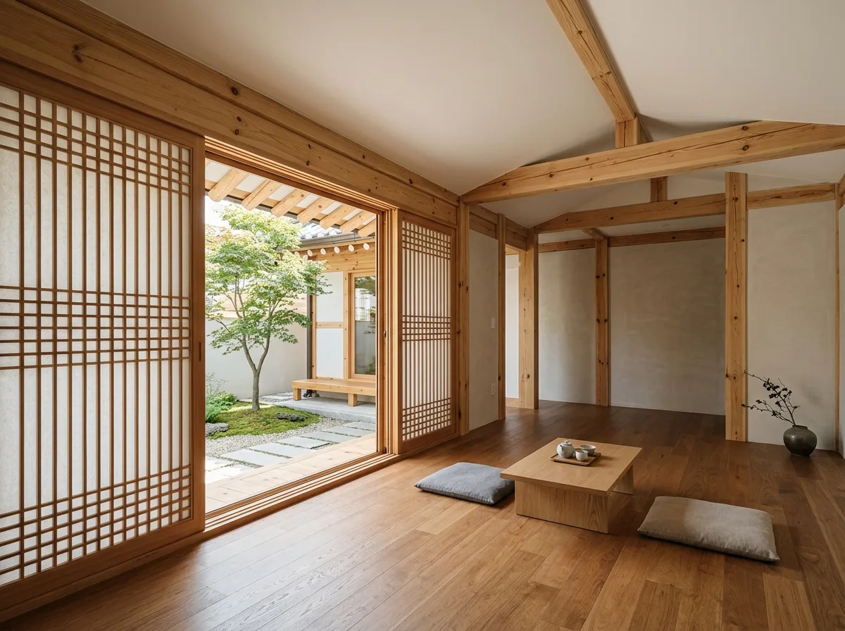 韓屋の現代的再解釈：プロポーションを残し、形式を取り除く