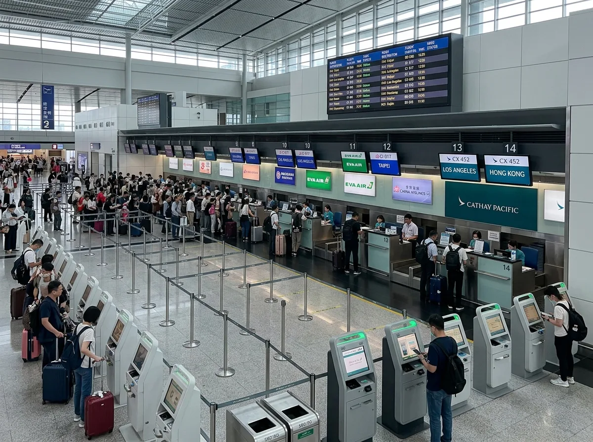Check-in Hall: Counter Layout and Queuing Space