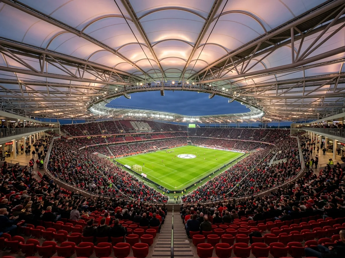 Grandstands Under a Luminous Skin: Lightweight Roof and Open Hall