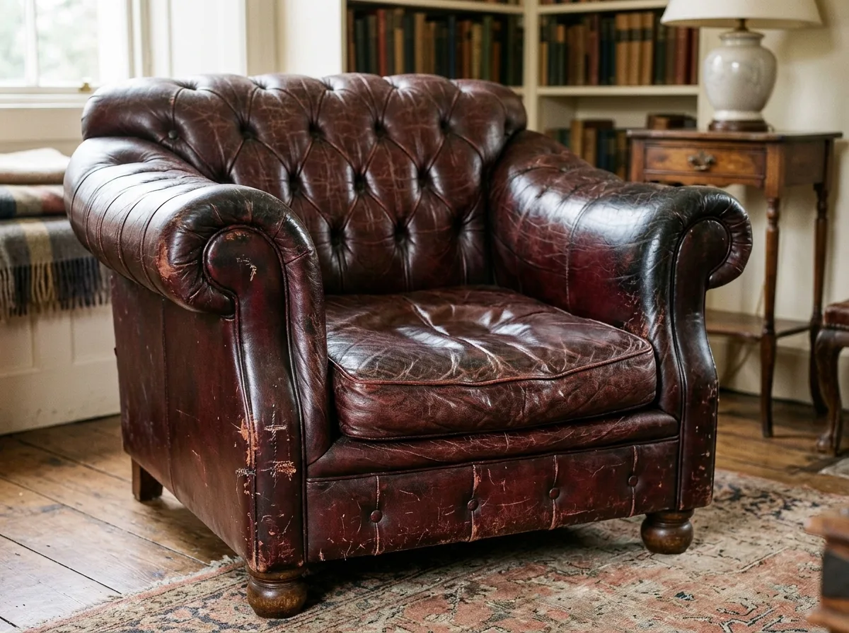 Old Leather: Cracked and Polished