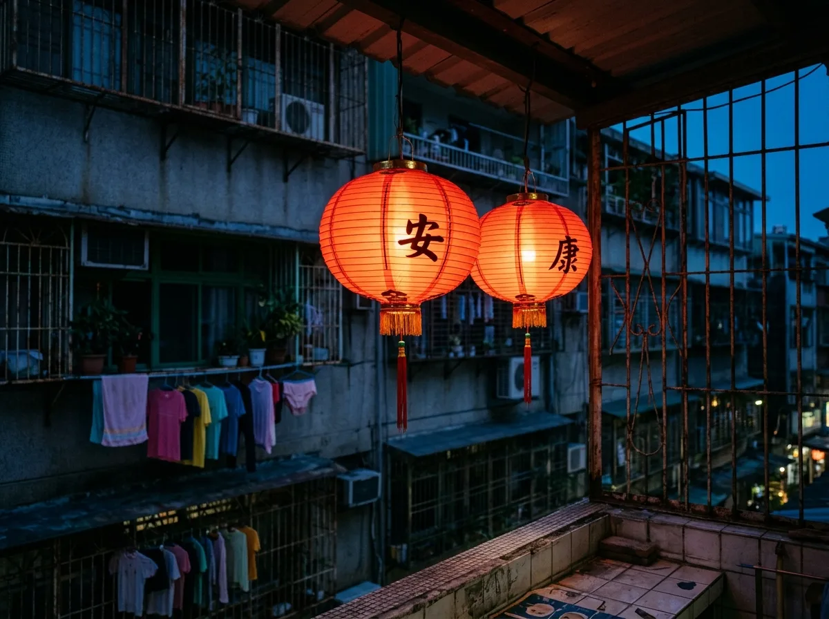 灯笼：过年挂在阳台的那一对