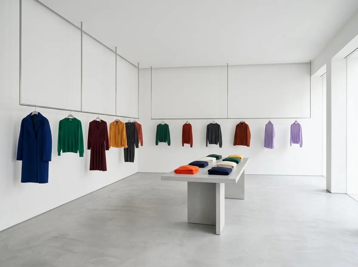 Minimalist White Box Clothing Store: Clothes are the Only Color