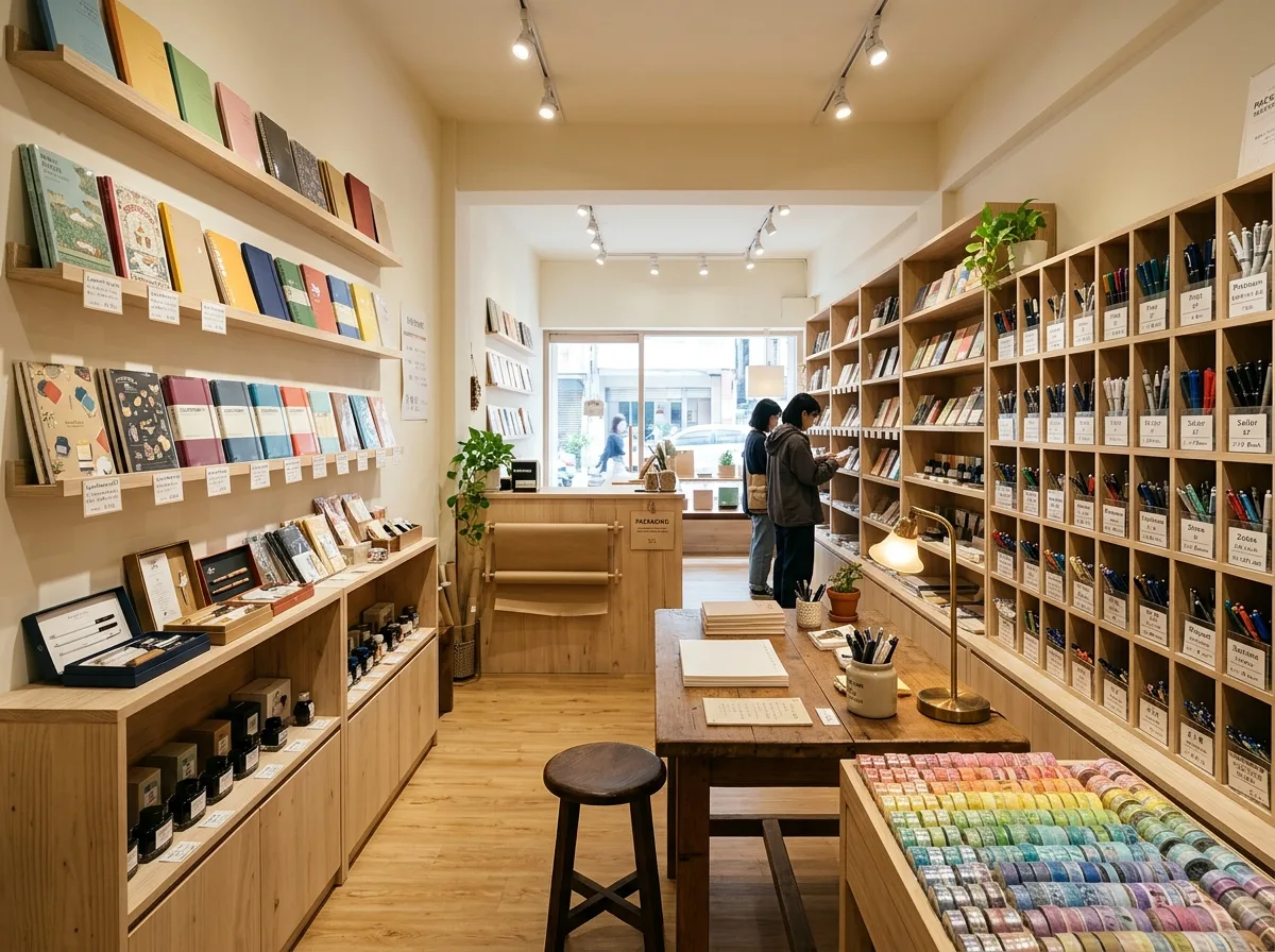 Stationery Select Shop: Layered Display & Writing Desk