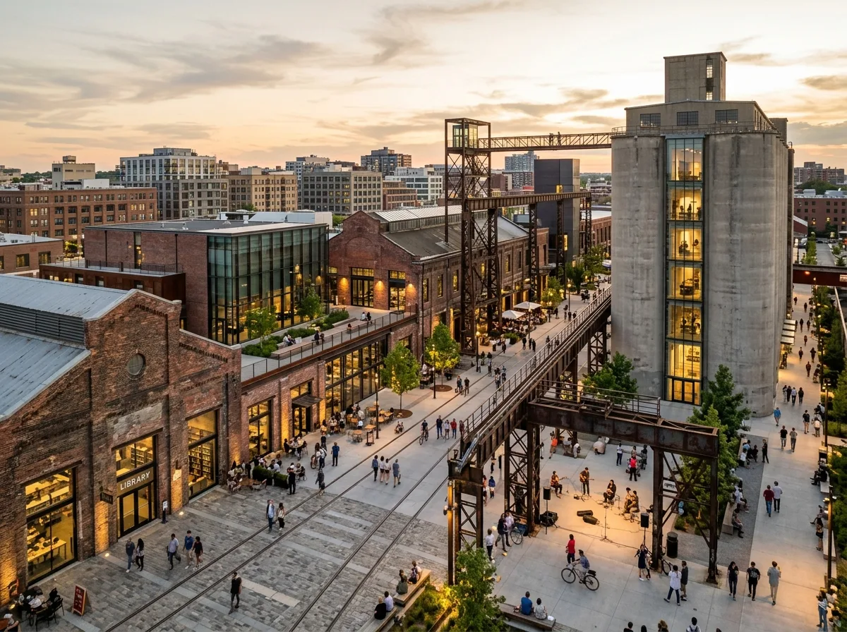 Industrial Zone to Cultural Park: Block Regeneration Preserving Material Memory