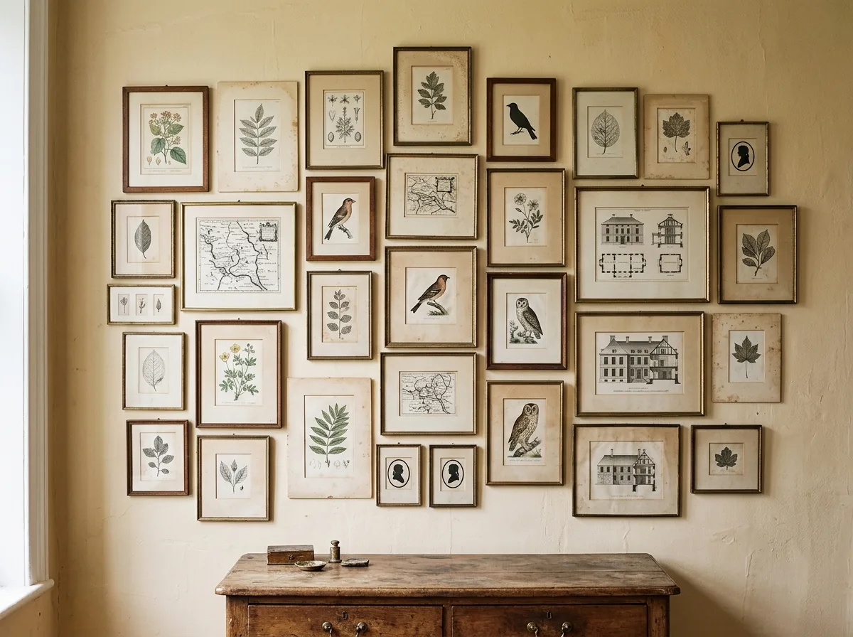 Print Wall: A Dense Arrangement of Small Pictures