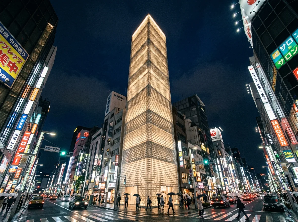 Renzo Piano | Hermès Ginza: A Tower of Glass Bricks