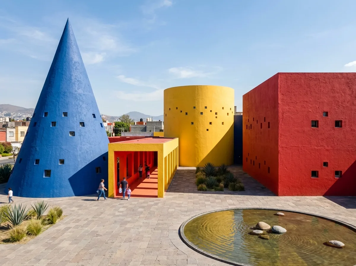 Vibrant Campus Volumes: Towers, Arches, and Courtyards