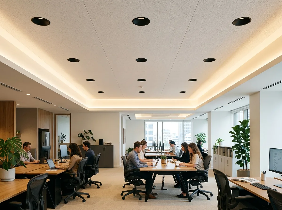 No glare: Lights not visible when looking up