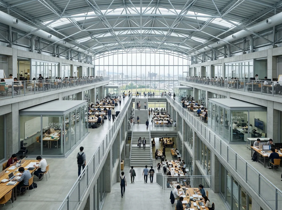 Terraced Single Space: A University Without Classrooms