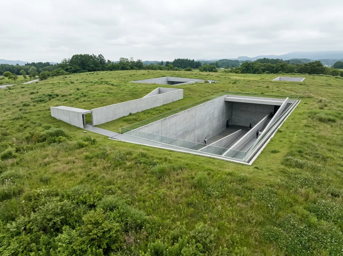 Underground Museum: Volumes Disappearing Beneath the Surface