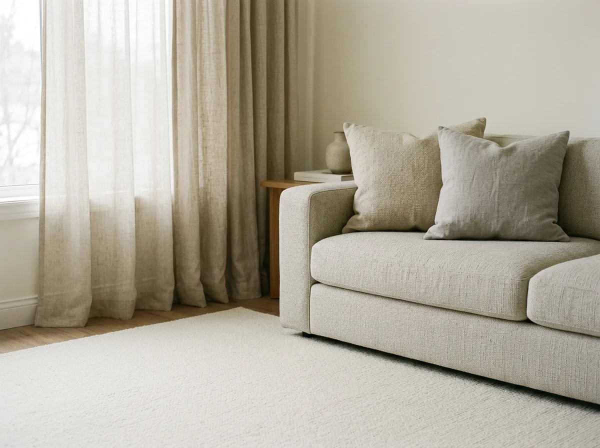 Short pile and coarse weave: two soft textures
