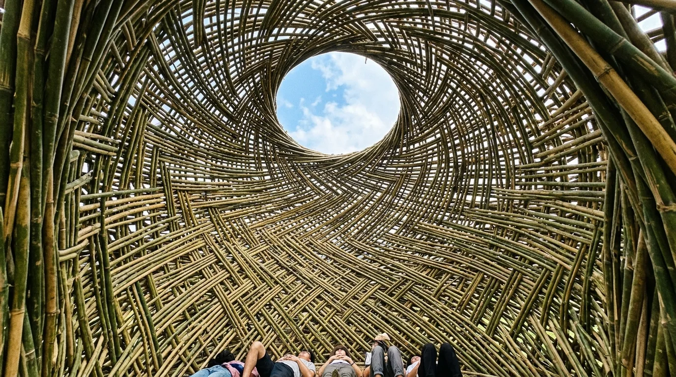 Wang Wen-Chih | Bamboo Construction: A Woven Bamboo Nest You Can Enter