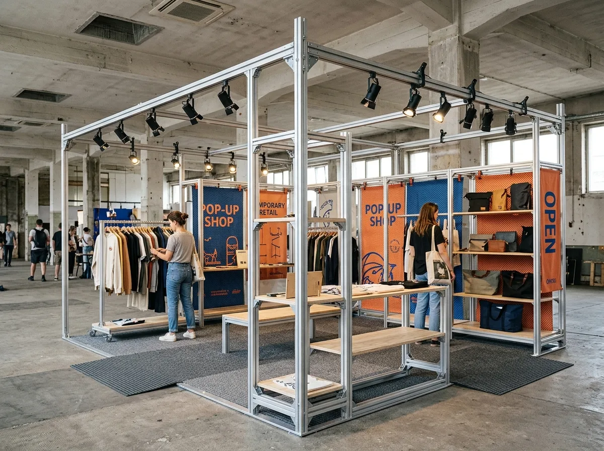Pop-up and Shop-in-Shop: Deconstructible Display System