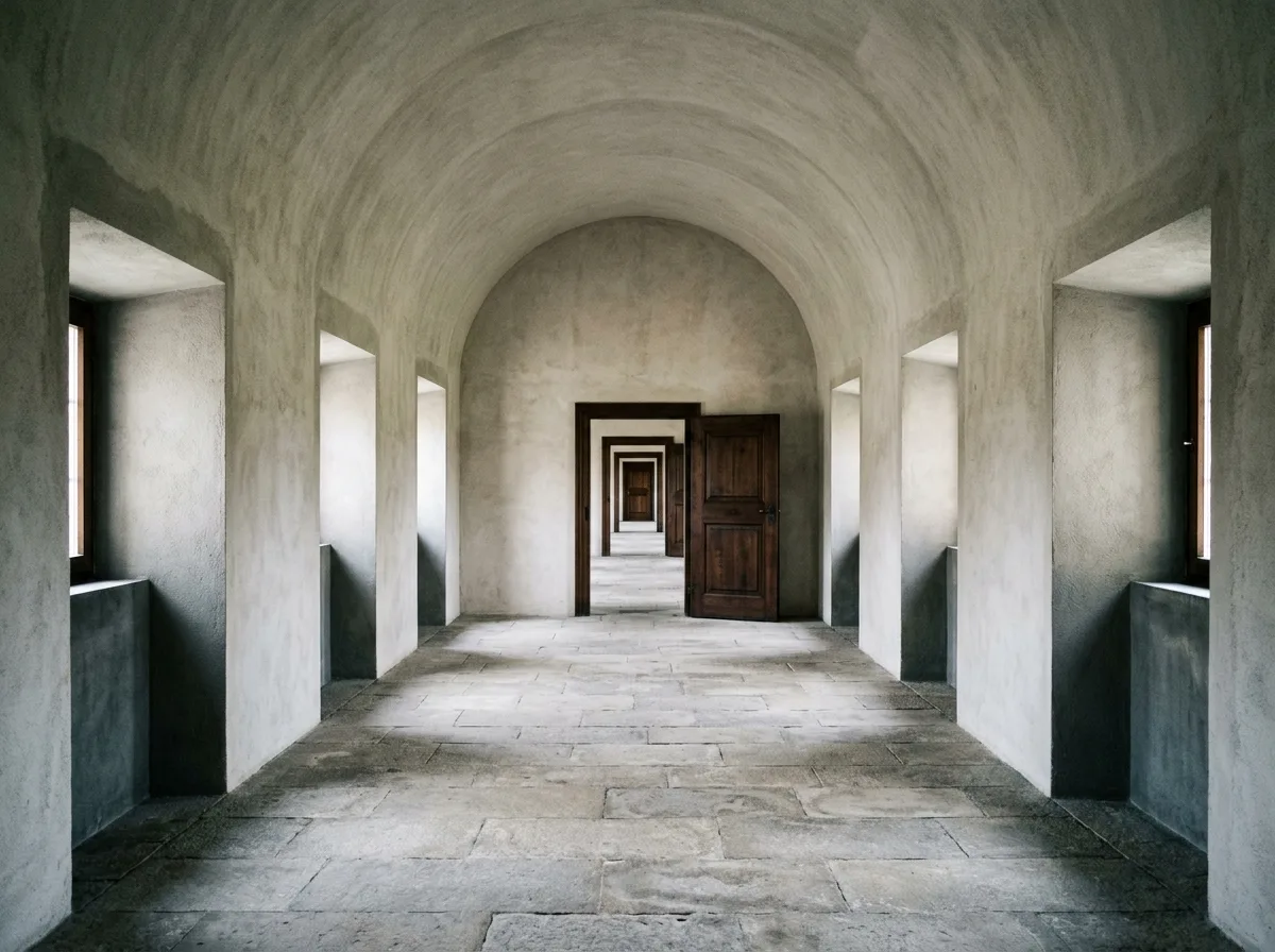 Thick Walls and Vaulted Ceilings: A Civic Interior of Permanence and Silence