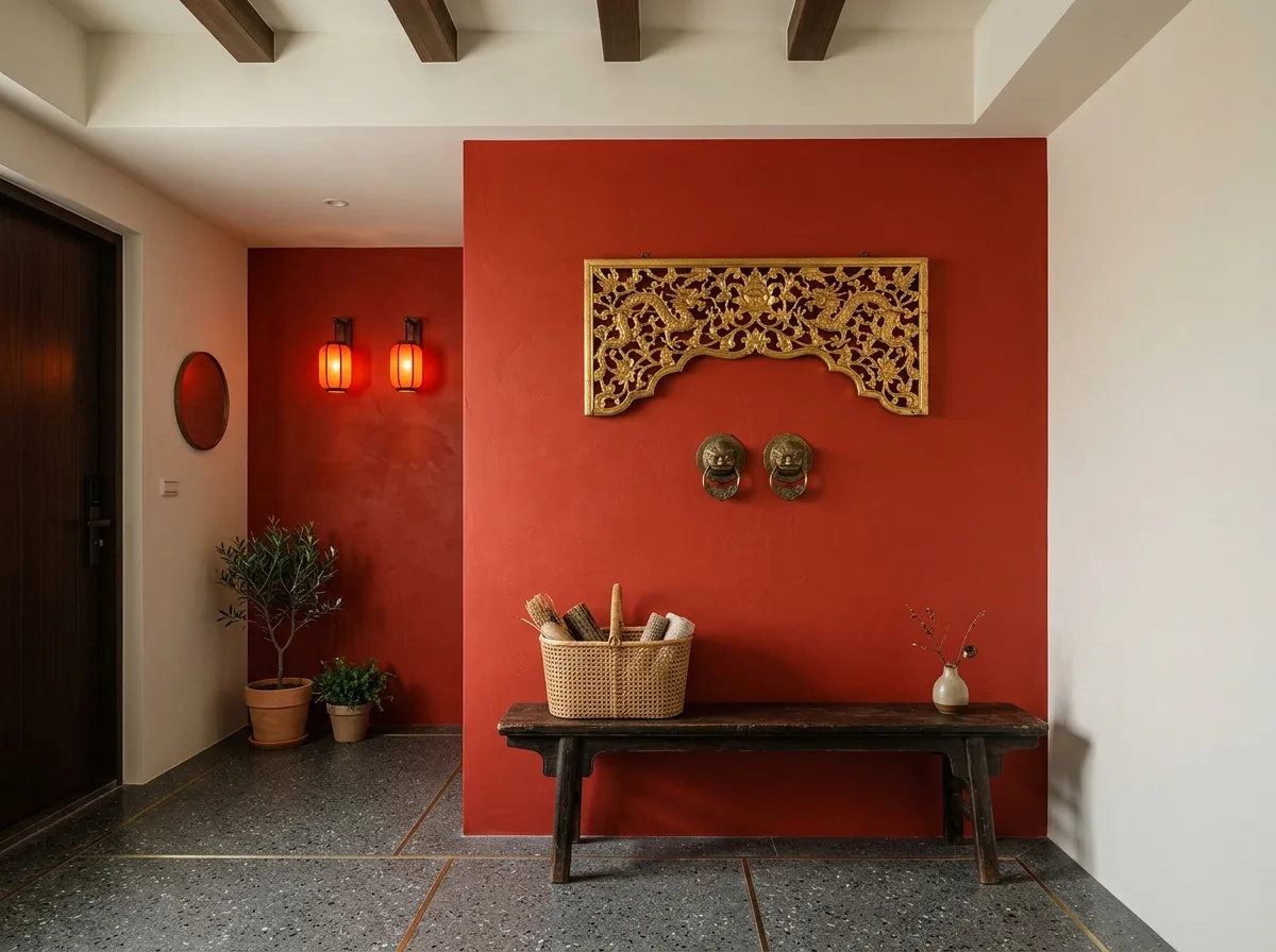 Temple Plaza Red and Gold · Foyer: Intensity Upon Entry