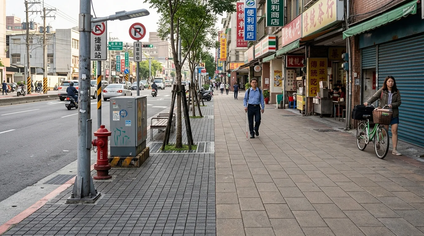 Separation of Circulation and Service Zones: Continuous Unobstructed Clear Width
