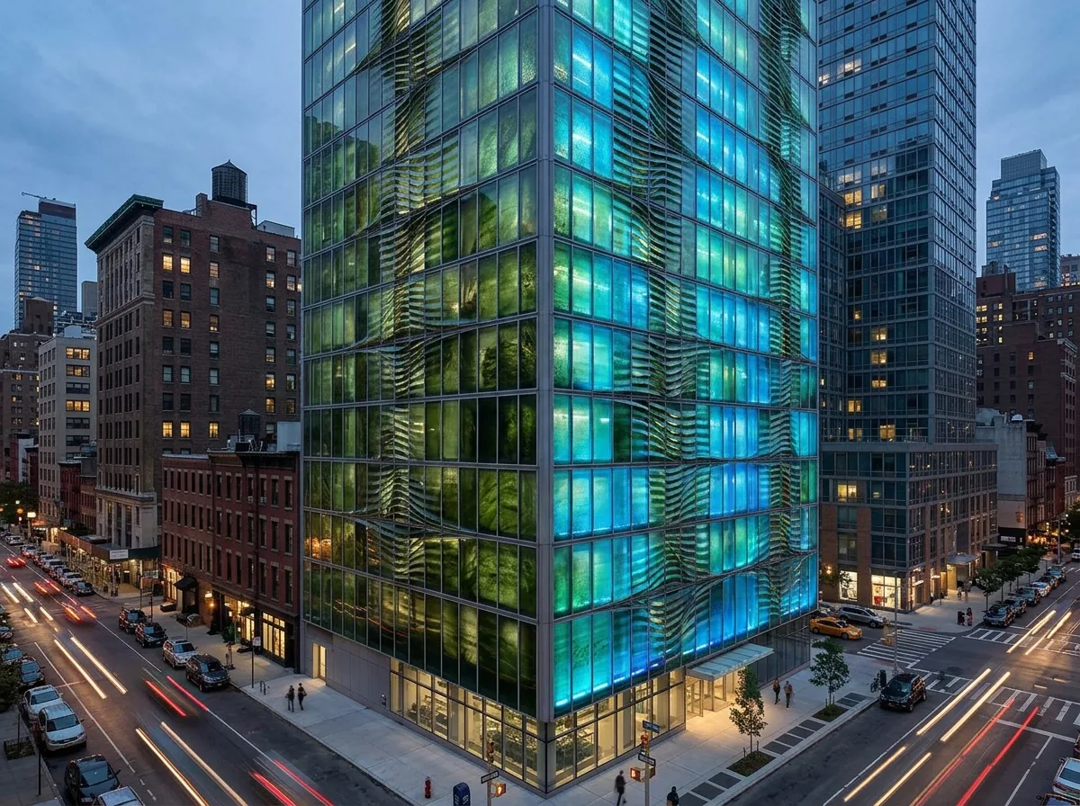 Symbiotic Algae Tower: A Living Air Purifier in the City