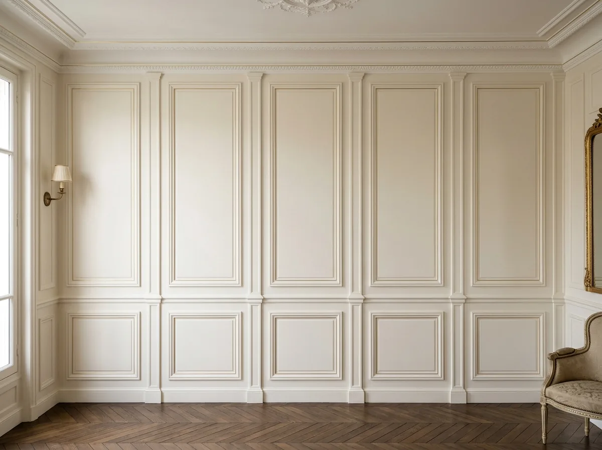 White and Gold Paneling: Gold is Just a Single Line