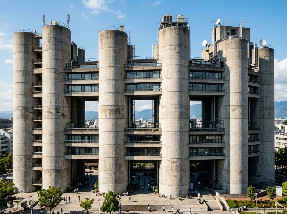 代谢派的圆筒核心：可以继续成长的建筑