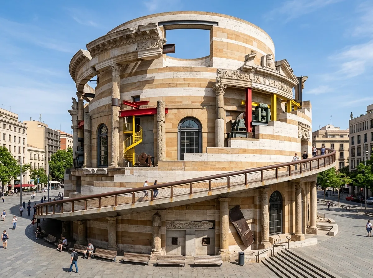 Assembly of Machine and History: Dynamic Geometry of Postmodernism