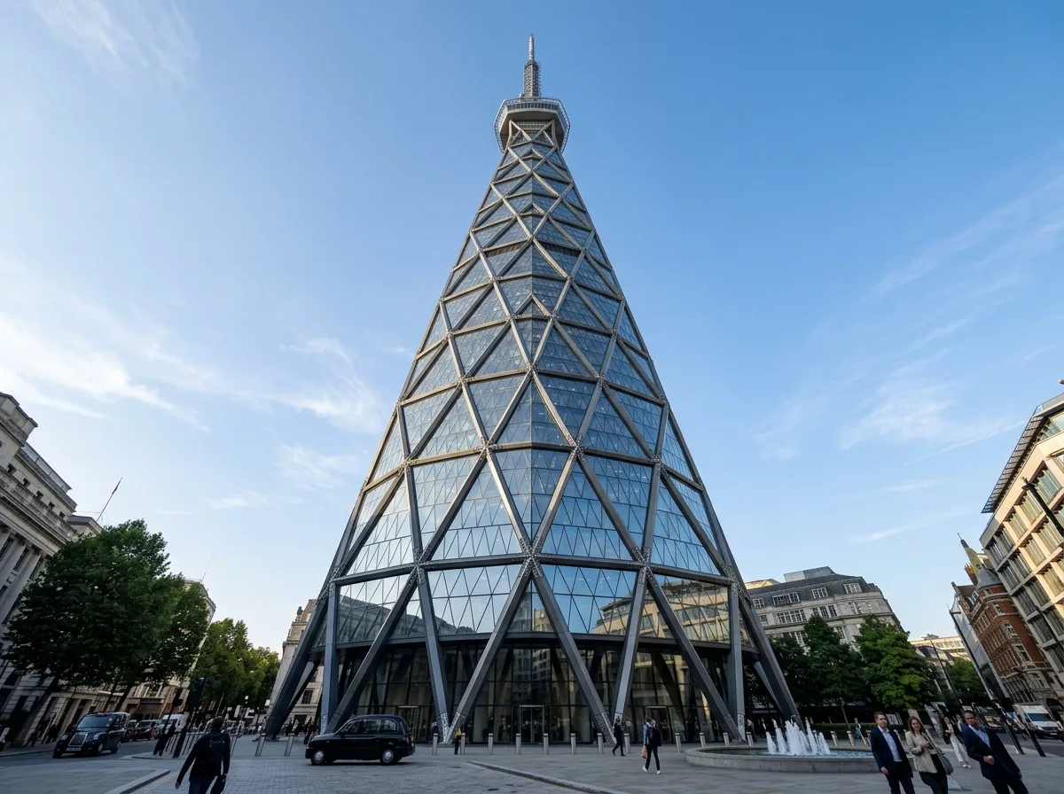 Diagonal Grid Tower: Maximum Stiffness with Minimum Material