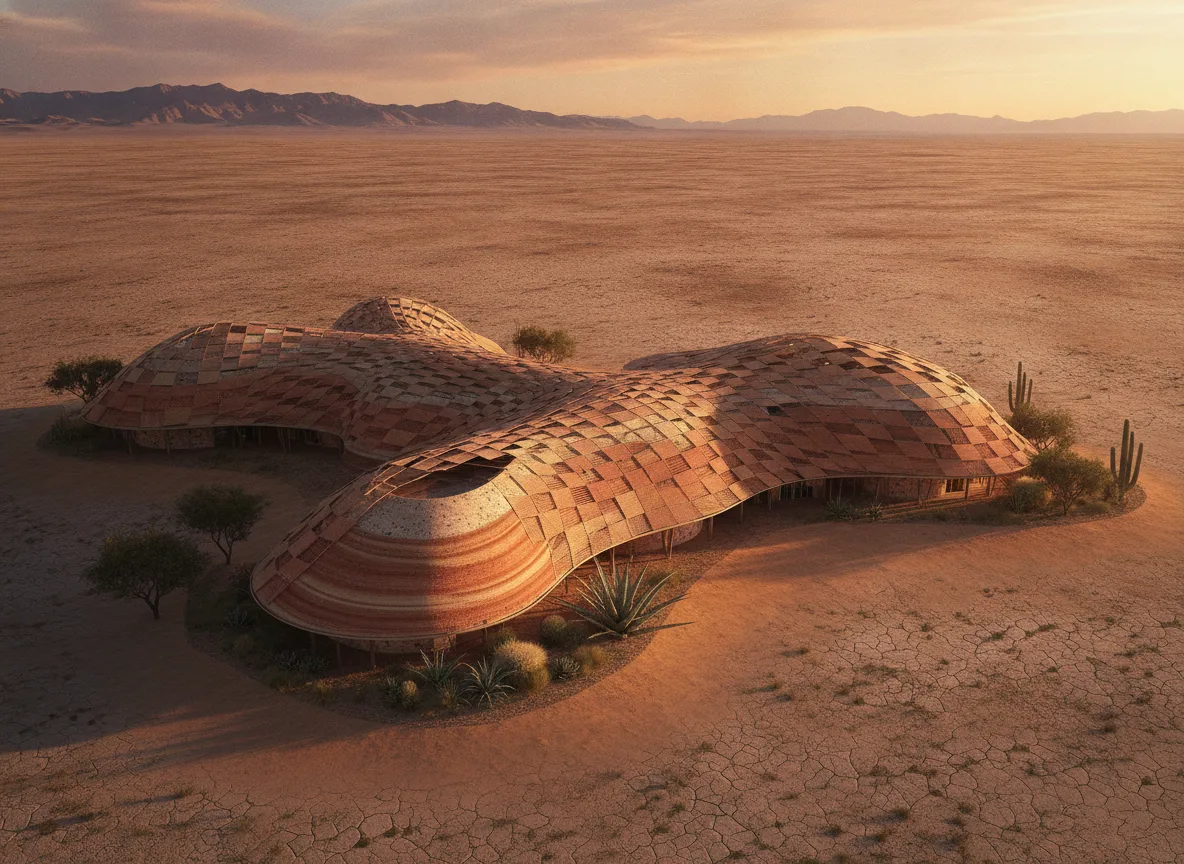 Organic Aggregates on the Desert's Edge: Biomimetic Futures