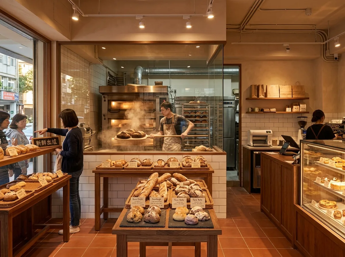 Bakery: Baking Times & Open Kitchen